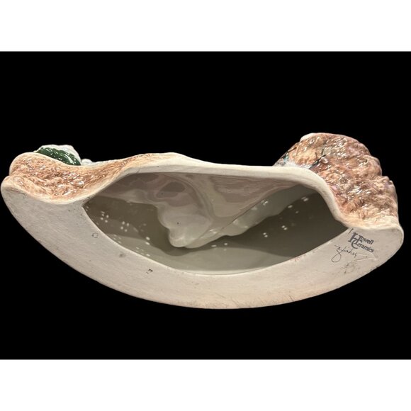 Vintage Glittery Winter Ceramic Bisque Carriage Houses‎ Marked Howell Ceramics - Picture 8 of 12